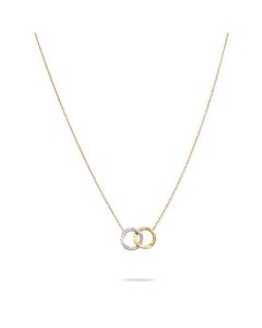 Marco Bicego Delcati 18K Yellow Gold & Diamond Circle Link Pendant CB1803 B YW Q6 small