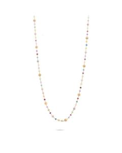 Marco Bicego Africa 18K Yellow Gold Gemstone and Pearl Long Necklace CB2261-PL MIX02 Y 02