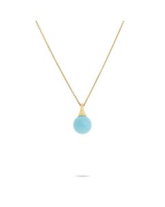 Marco Bicego Africa Boules 18K Yellow Gold and Turquoise Pendant CB2493 TU Y 02 small
