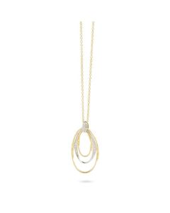 Marco Bicego Marrakech Onde 18K Yellow Gold Diamonds link Pendant Necklace CG815 B YW