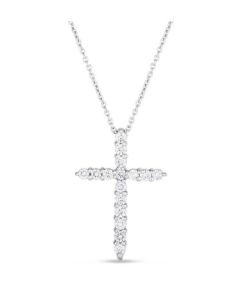 Roberto Coin 18K White Gold Diamond Cross Necklace
