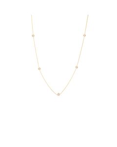 Roberto Coin Diamonds By The Inch Yellow Gold 5 Station Necklace