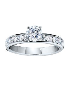 James Free Jewelers Ten Round Diamond Channel Set Engagement Ring Setting