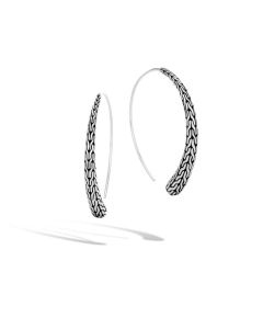 John Hardy Classic Chain Large Hoop Earrings in Sterling Silver