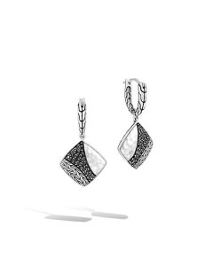 John Hardy Classic Chain Drop Earrings in Hammered Silver