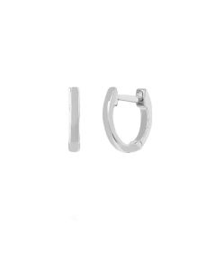 EF Collection 14K White Gold Mini Huggie Earring EF-60426