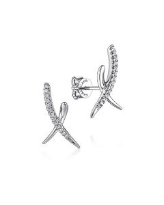Gabriel & Co. 14K White Gold Diamond X Stud Earrings EG13413W45JJ