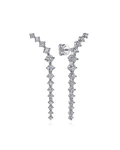 Gabriel & Co. 18K White Gold Curved Diamond Linear Stud Earrings EG13910W84JJ