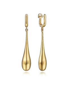 Gabriel & Co. 14K Yellow Gold Long Teardrop Earrings EG14385Y4JJJ