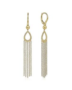 Gabriel & Co. 14K Yellow Gold Bujukan Teardrop Tassel Earrings EG14473Y4JJJ