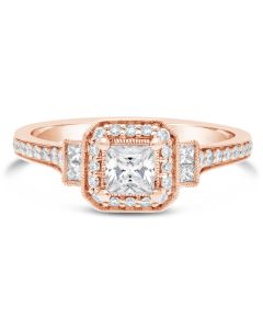 Vintage Rose Gold Engagement RIng