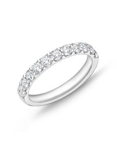 Memoire Odessa Diamond 18K White Gold Wedding Band EROD205