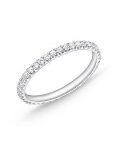 Memoire Odessa Diamond 18K White Gold Eternity Wedding Band EROD216