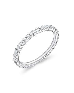 Memoire Petite Prong Eternity Diamond 18K White Gold Wedding band