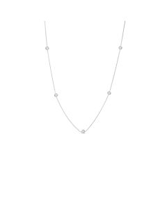 Roberto Coin Diamonds By The Inch White Gold 5 Station Necklace