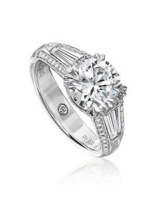 Christopher Designs Platinum Pave and Channel Set Diamond Semi-Mount G71BA-RD250