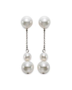James Free Multiple White Freshwater Pearl Dangle Earrings