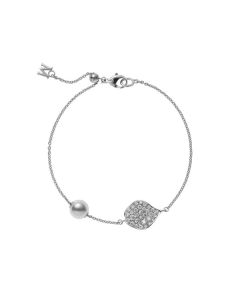 Mikimoto 18K White Gold Diamond Petal & Akoya Pearl Bracelet MDQ10034ADXW