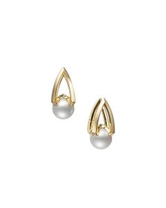 Mikimoto M Collection Yellow Gold Akoya Cultured Pearl Earrings MEA10323ADXK