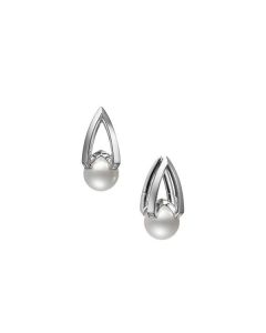 Mikimoto M Collection Yellow Gold Akoya Cultured Pearl Earrings MEA10323ADXW