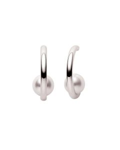 Mikimoto 18K White Gold Huggie Earrings With 7.5mm Akoya Pearls MEQ10097AXXW