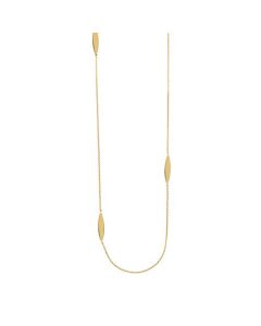 James Free 14K Yellow Gold Cable Chain with Marquise Stations Necklace - FINAL SALE 