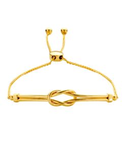 James Free 14K Yellow Gold Love Knot Bolo Bracelet - FINAL SALE