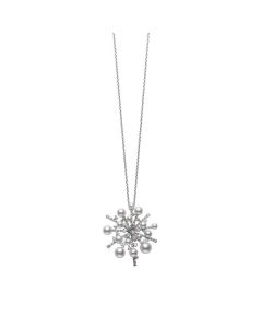 Mikimoto 18K Akoya & Diamond Splash Pendant Necklace MPQ10045ADXW