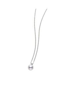 Mikimoto 18K White Gold 11mm South Sea Pearl & Diamond Pendant MPQ10048NDXW