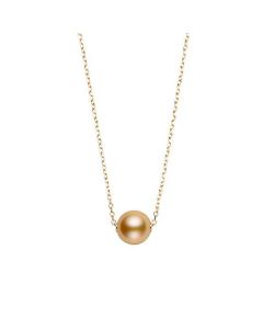 Mikimoto 18K Yellow Gold Necklace With 10mm Golden South Sea Pearl Pendant MPQ10060GXXK