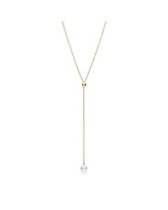 Mikimoto 18K Yellow Gold Akoya Lariat Necklace MPQ10102AXXK