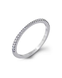 Simon G 18K White Gold Diamond Wedding Band