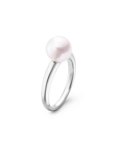 Mikimoto 18K White Gold Single Akoya Cocktail Ring MRA10237AXXW