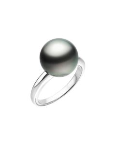 Mikimoto Black South Sea Pearl With 18K White Gold Band MRA10238BXXW