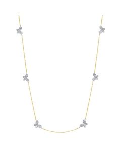 James Free 14K Yellow and White Gold Diamond Butterflies by the Yard