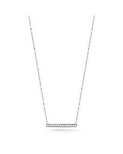Dana Rebecca 14K White Gold Small Diamond Bar Necklace N268-WHITE-18