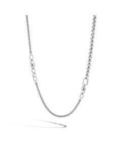 John Hardy Asli Classic Chain Link Transformable Silver Necklace 