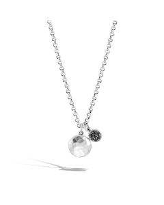 John Hardy Dot Pendant Hammered Silver Necklace 