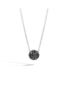John Hardy Classic Chain Silver Black Gemstone Necklace NBS903954BLSBN