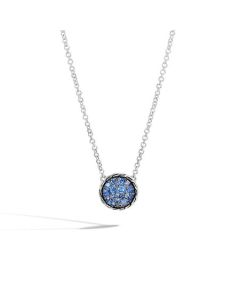 John Hardy Classic Chain Silver Blue Sapphire Pendant NBS903954BSP