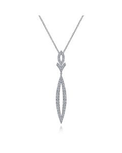 Gabriel & Co. 14K White Gold Diamond Lariat Necklace NK6652W45JJ