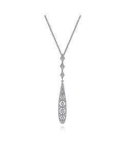 Gabriel & Co. Vintage 14K White Gold Diamond Necklace NK6673W45JJ