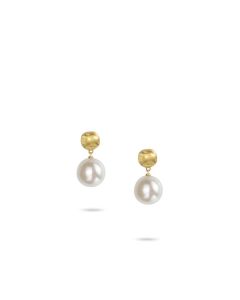 Marco Bicego Africa 18K Yellow Gold & Pearl Drop Earrings OB1000-PL01