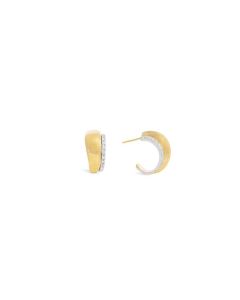 Marco Bicego Lucia 18K Yellow Gold and Diamond Small Hoop Earrings OB1680 B YW Q6 small