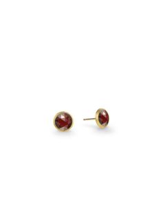 Marco Bicego Jaipur Color 18K Yellow Gold & Garnet Petite Stud Earrings OB957 RG01 Y 02 small