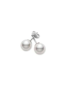 Mikimoto 18K White Gold 4mm-4.5mm Akoya Stud Earrings PES401W
