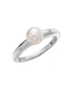 Mikimoto Akoya Pearl 6.5mm White Gold Ring PRA746W