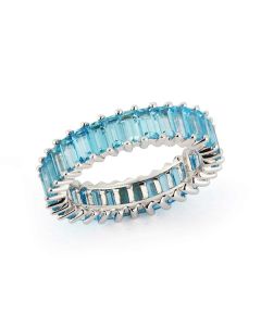 Dana Rebecca 14K White Gold Kristyn Kylie Baguette Gemstone Ring R1627-WHITE-7 small