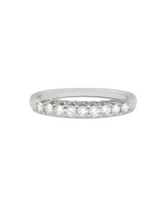 James Free Jewelers 14K White Gold 9 Diamond Women's Wedding Band
