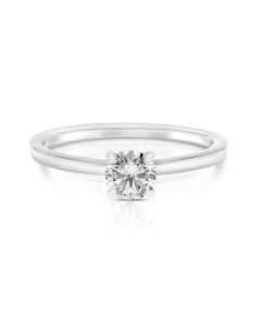 Momenti 14K White Gold 0.50 ct Round Brilliant Diamond Solitaire Ring